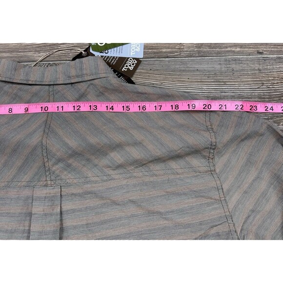 Toad & CO Wonderer Men's XXL Organic Cotton Gray Long Sleeve Button Up Shirt - Picture 11 of 16